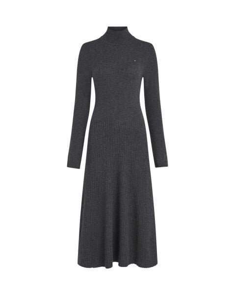 SOFT WOOL LS MOCK-NK SWT DRESS
