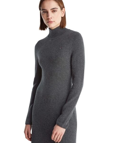 SOFT WOOL LS MOCK-NK SWT DRESS