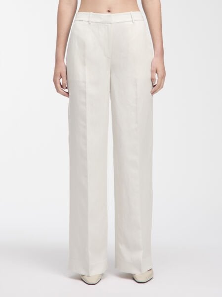 TENCEL LINEN WIDE LEG PANTS