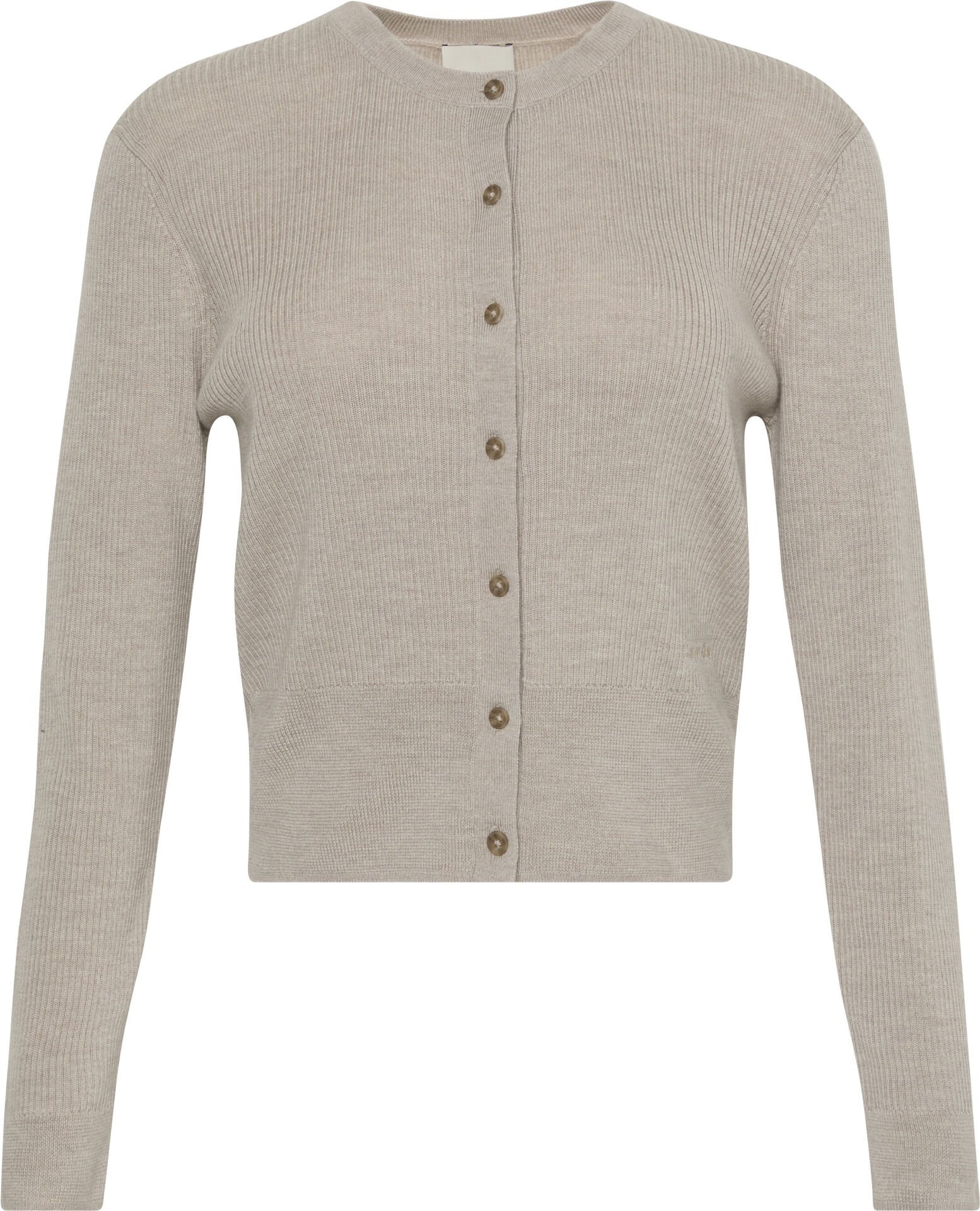 Wool Silk Cropped Cardigan