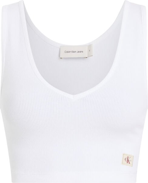WOVEN LABEL RIB BRALETTE