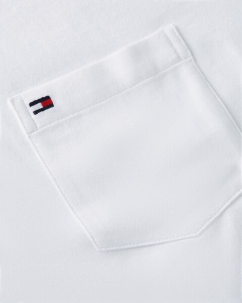 ESSENTIAL SOLID POCKET TEE Beyaz - S