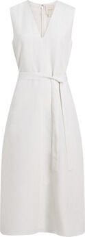 TENCEL LINEN NS V NECK DRESS