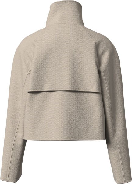 Cropped wool trench