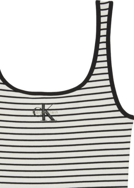STRIPED MONOLOGO SCOOP NK RIB