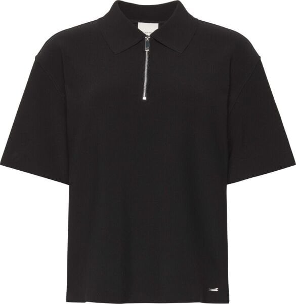 SS TAILORED KNIT COLLAR ZIP TO