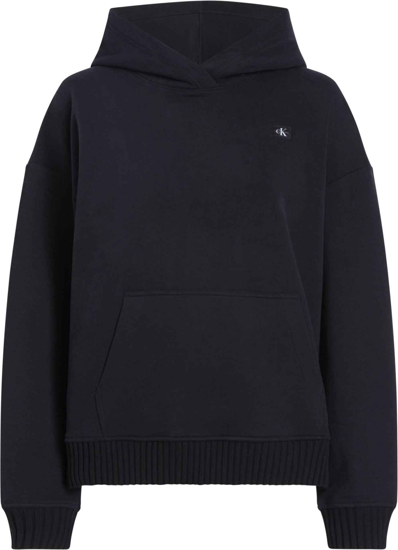 WOVEN LABEL PEACHED HOODIE