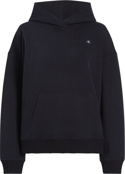 WOVEN LABEL PEACHED HOODIE
