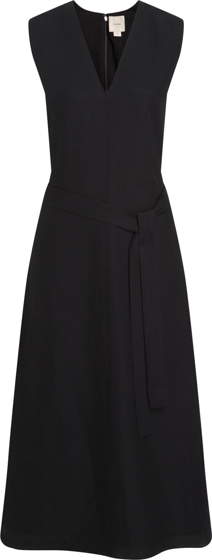 TENCEL LINEN NS V NECK DRESS