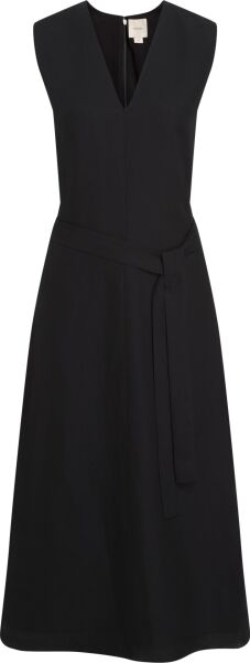 TENCEL LINEN NS V NECK DRESS