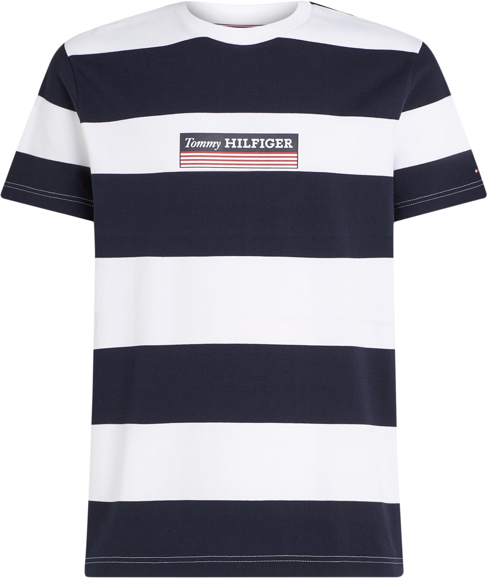 HILFIGER BOX STRIPE TEE Beyaz - XL