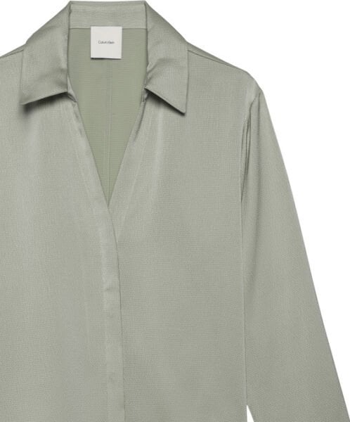HAMMERED SATIN FITTED SHIRT