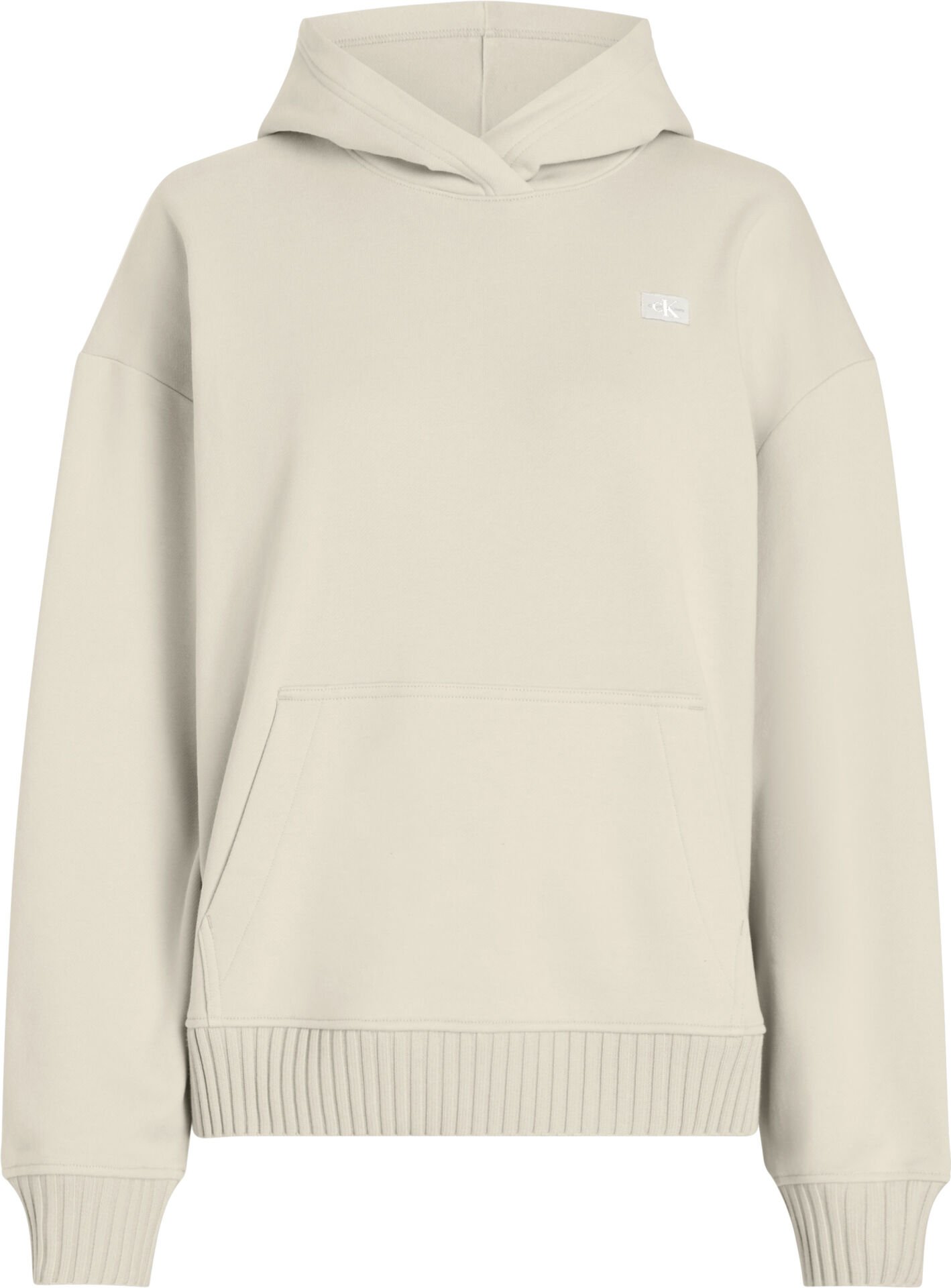 WOVEN LABEL PEACHED HOODIE