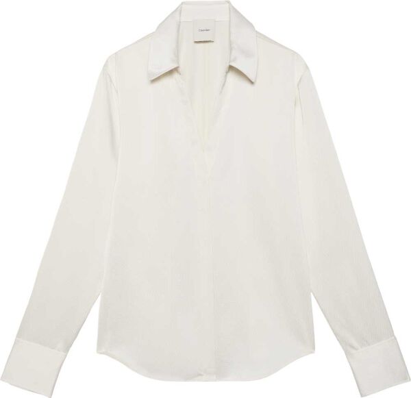 HAMMERED SATIN FITTED SHIRT