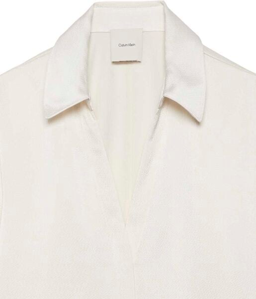 HAMMERED SATIN FITTED SHIRT