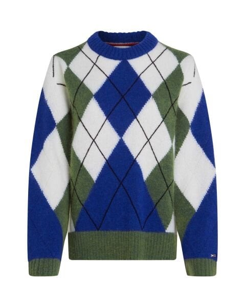 ALPACA BLEND ARGYLE C-NK LS SW