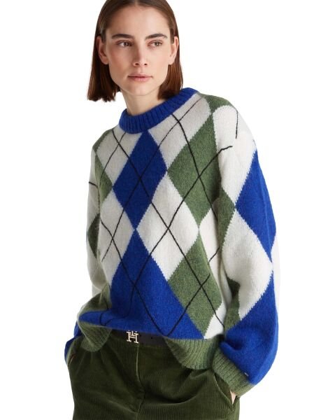 ALPACA BLEND ARGYLE C-NK LS SW