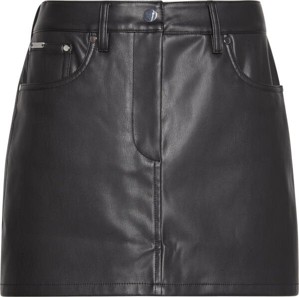 FAUX LEATHER 5PKT MINI SKIRT