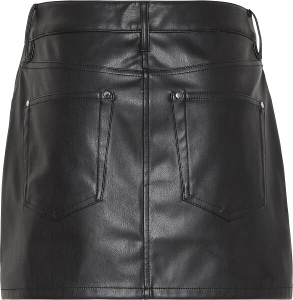 FAUX LEATHER 5PKT MINI SKIRT