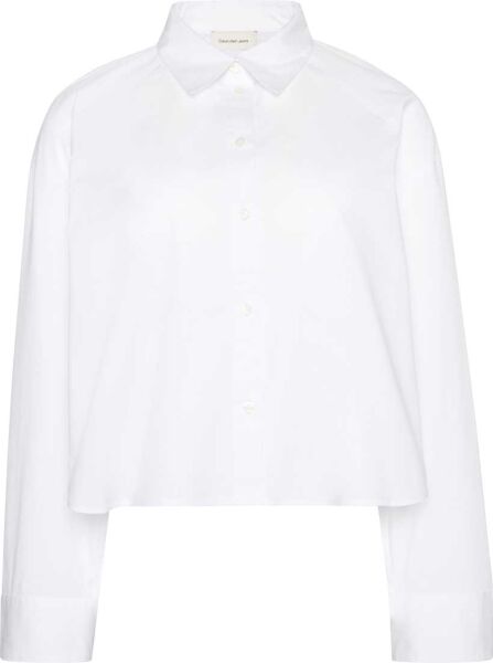 SOLID BOXY CROPPED SHIRT