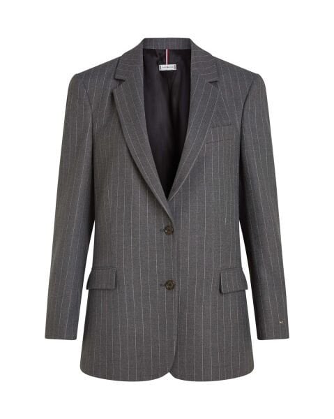 PINSTRIPE RELAXED BLAZER
