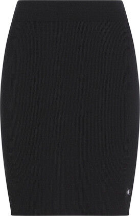 WOVEN LABEL SWEATER SKIRT