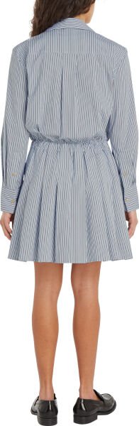 PLEATED CO MIX SHORT LS DRESS