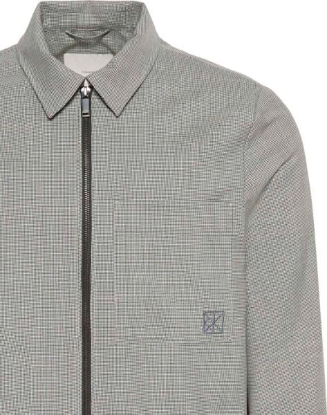 LS WOOL HOUNDSTOOTH BLOUSON JK