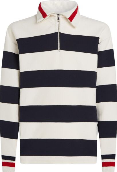 T1 BOXY BRETON STRIPE HALF ZIP