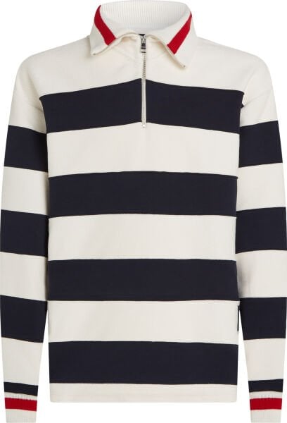 T1 BOXY BRETON STRIPE HALF ZIP