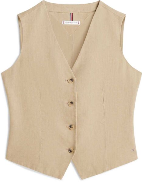 NEW ESS LINEN VEST