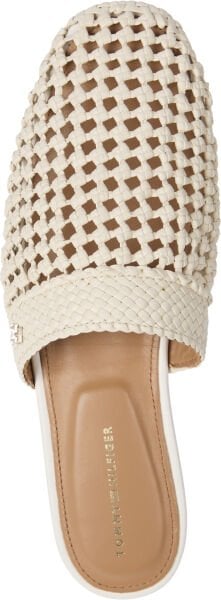 CROCHET LEATHER MULE
