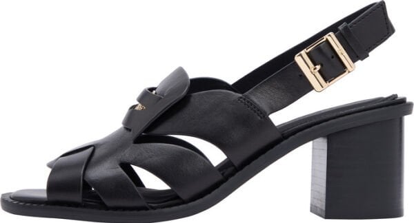 CROSS BLOCKED HEEL SANDAL