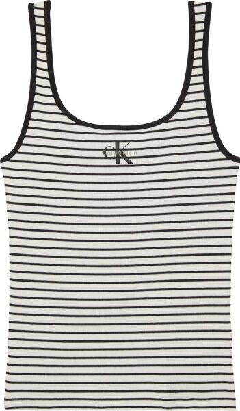STRIPED MONOLOGO SCOOP NK RIB