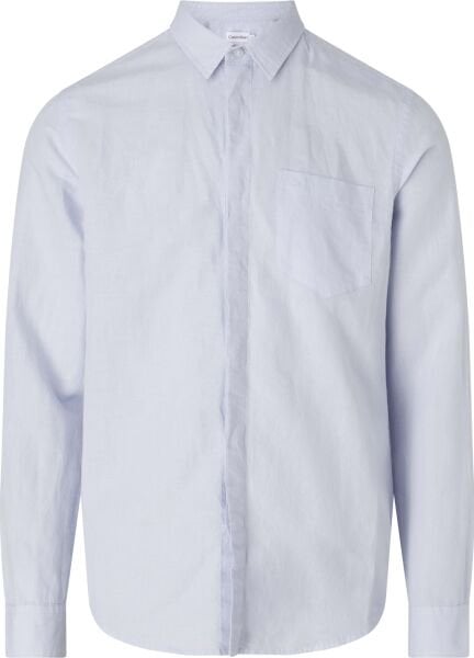 COTTON LINEN CHEST POCKET SHIR