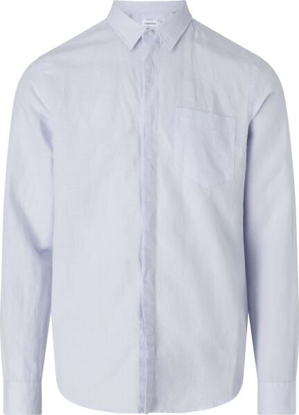 COTTON LINEN CHEST POCKET SHIR