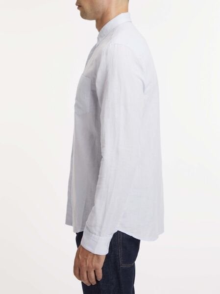 COTTON LINEN CHEST POCKET SHIR