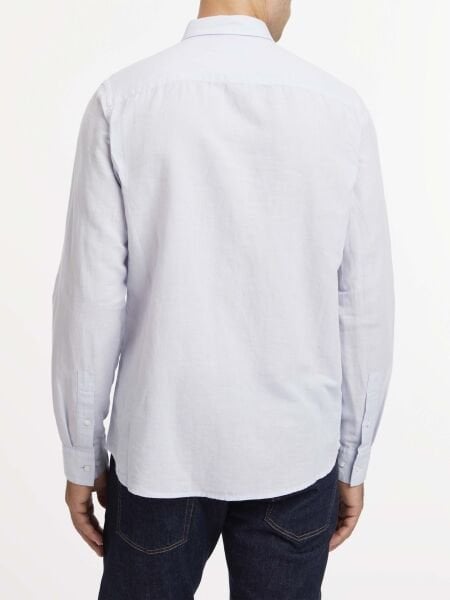 COTTON LINEN CHEST POCKET SHIR