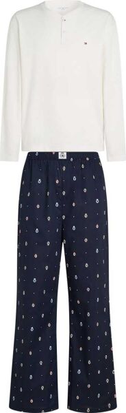 LS WOVEN HENLEY PJ SET - BOXED