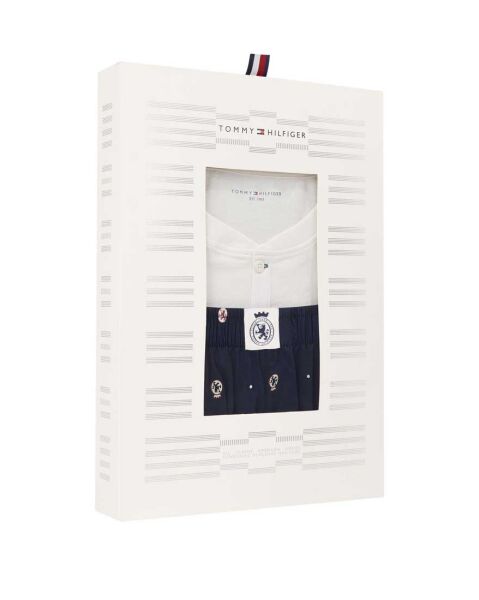 LS WOVEN HENLEY PJ SET - BOXED