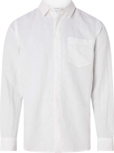 COTTON LINEN CHEST POCKET SHIR