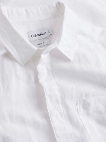 COTTON LINEN CHEST POCKET SHIR