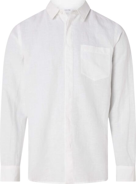 COTTON LINEN CHEST POCKET SHIR