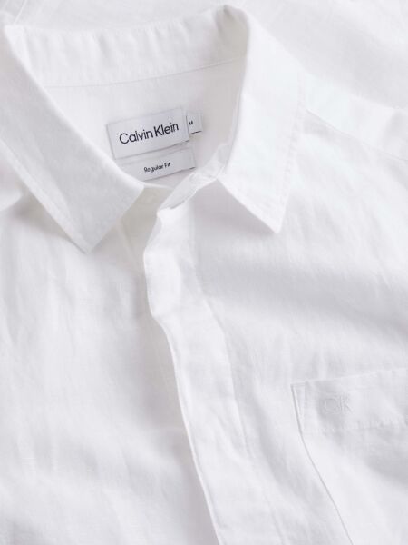 COTTON LINEN CHEST POCKET SHIR