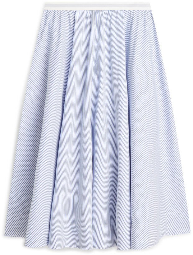 POPLIN BRANDED MIDI SKIRT