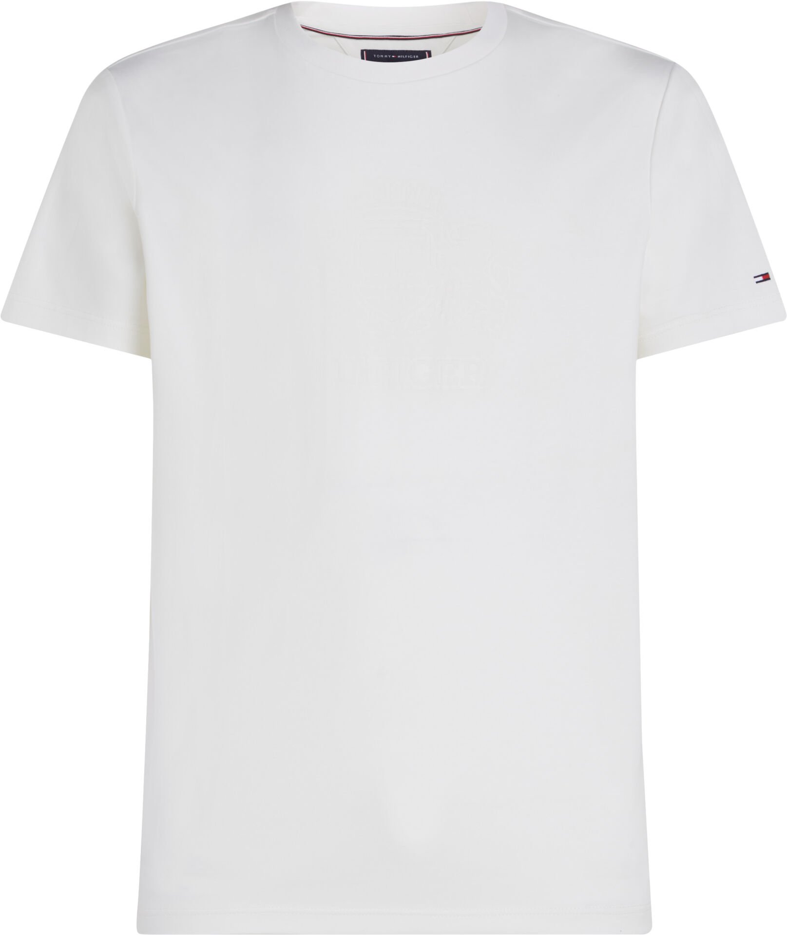 EMBOSSED HILFIGER CREST TEE Beyaz - S