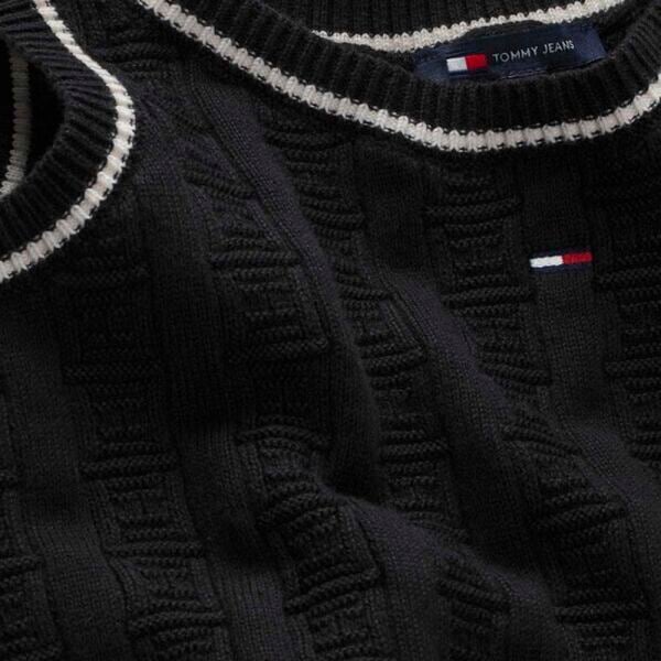 TJW FLAG CABLE SWEATER DRESS