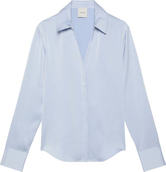 HAMMERED SATIN FITTED SHIRT