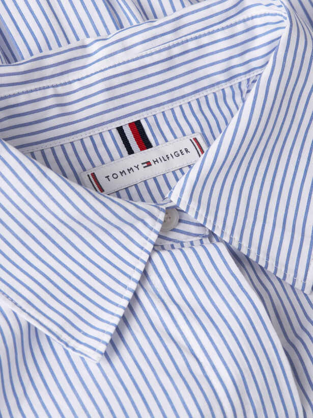 POPLIN CROPPED BRANDED SHIRT