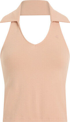 HALTERNECK POLO COLLAR TOP